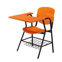 Modern Plastic Chair for Indoor Plastic chairs for sales with writing pad and book net SL-12P