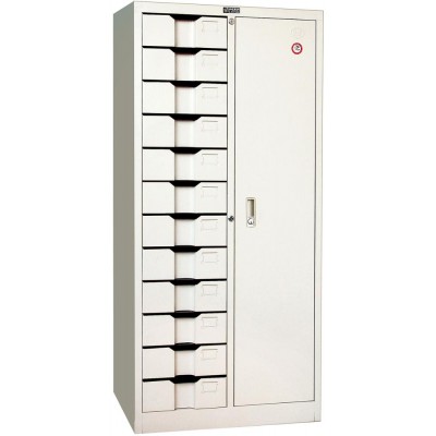 metal furniture 2 compartment 12 drawer one door steel locker cupboard